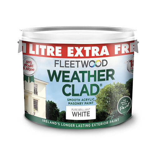 Fleetwood Weatherclad Masonry Brilliant White - 9+1ltr